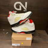 Jordan 5 Retro Fire Red Silver Tongue (2020) Size 9.5 (Pre-Owned) - front