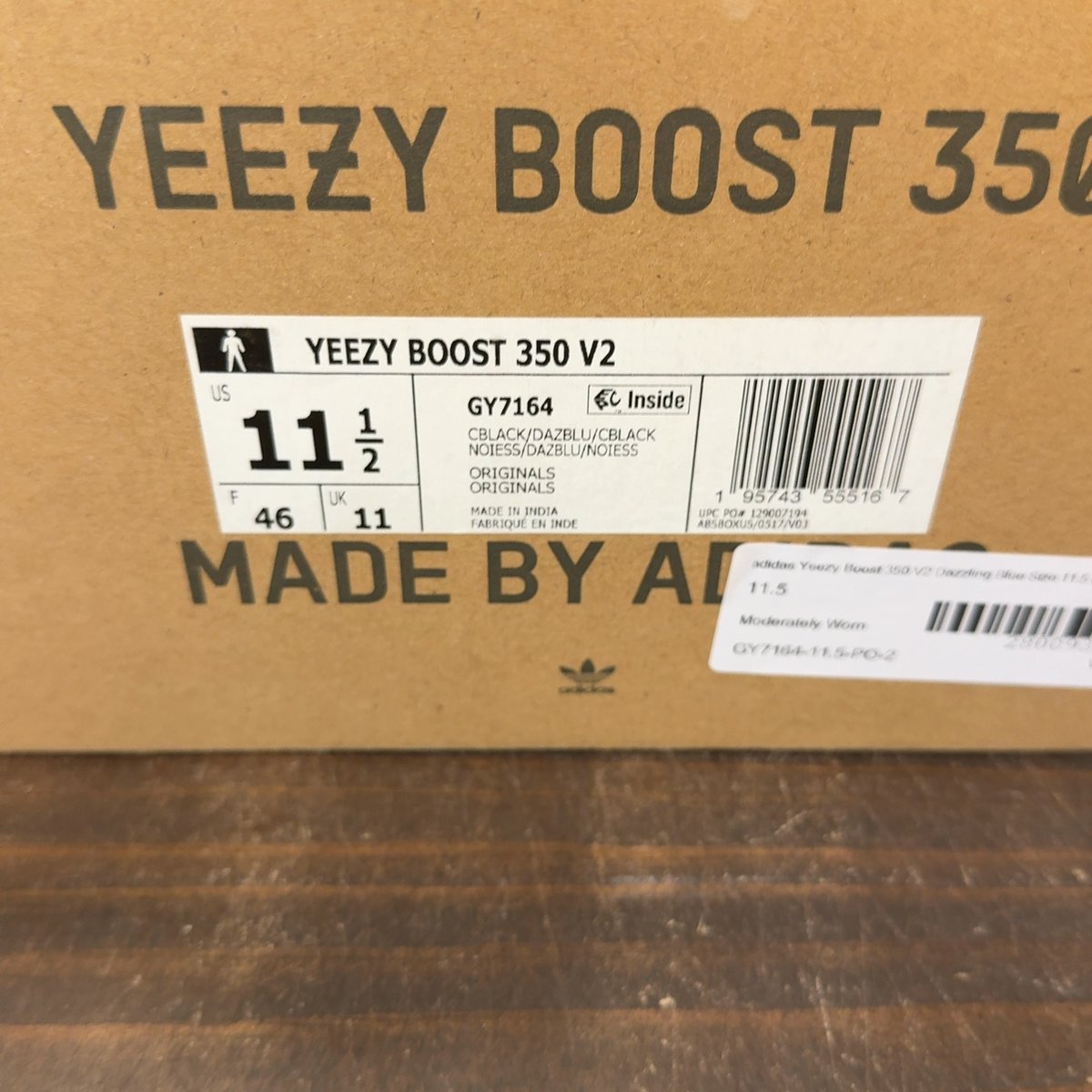 adidas Yeezy Boost 350 V2 Dazzling Blue Size 11.5 (Pre-Owned) - aux