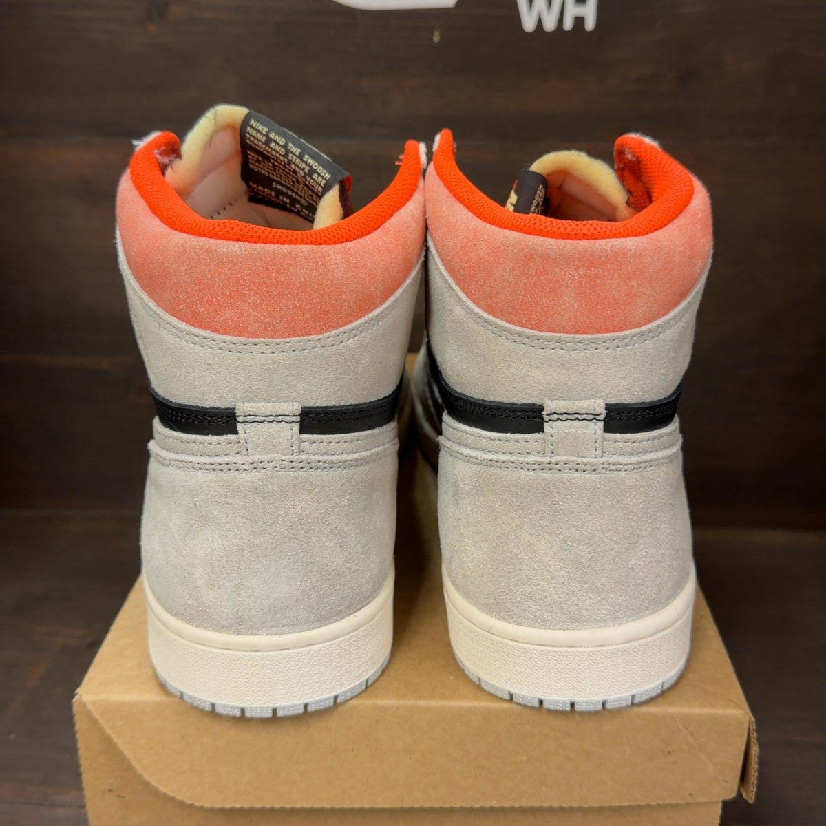 Jordan 1 Retro High Neutral Grey Hyper Crimson Size 14 - Image 5