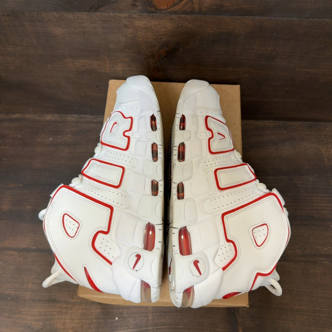 Nike Air More Uptempo White Varsity Red Outline Size 9.5 (Pre-Owned) - Image 6