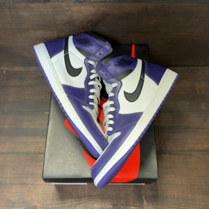 Jordan 1 Retro High Court Purple White Size 13 (Pre-Owned) - Image 2