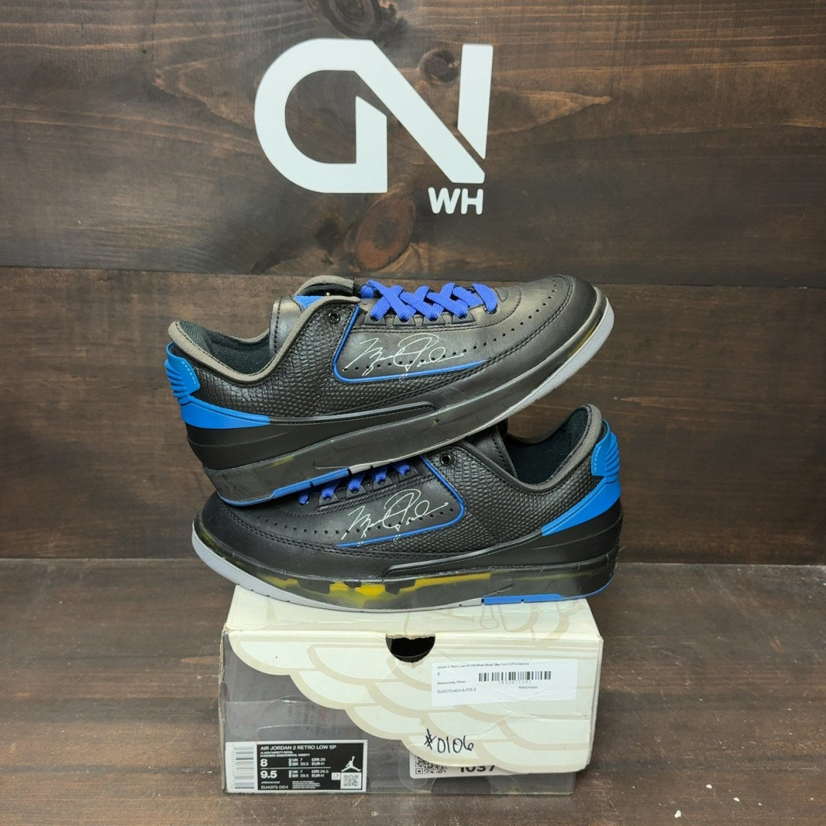 Jordan 2 Retro Low SP Off-White Black Blue - Image 1