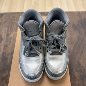 Jordan 3 Retro Premium Heiress Metallic Silver (GS) Size 7Y (Pre-Owned) - Image 2