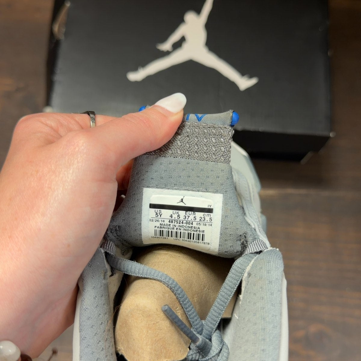 Jordan 14 Retro Sport Blue (GS) Size 5Y (Pre-Owned) - aux