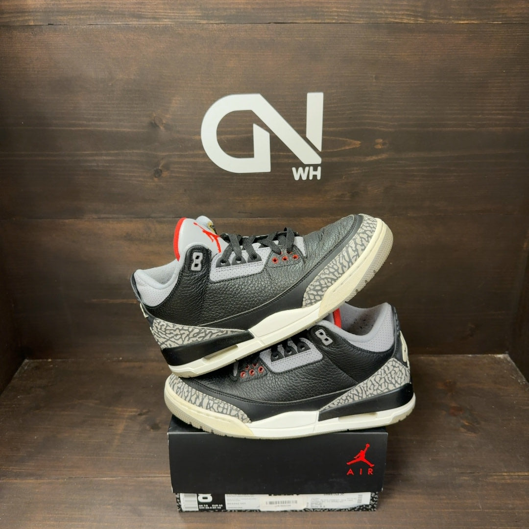 Jordan 3 Retro Black Cement (2018) Size 8.5 (Pre-Owned)