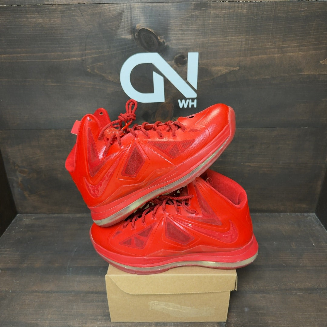 Nike LeBron X RED Nike ID Size 11 (Pre-Owned) - Image 1