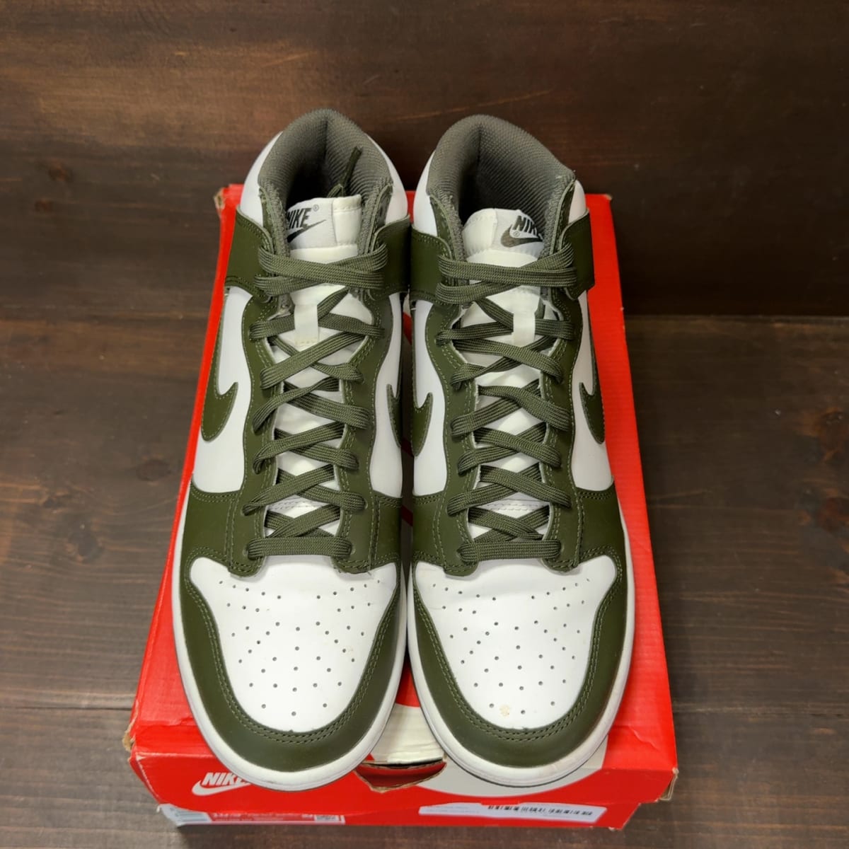 Nike Dunk High Retro Cargo Khaki (2021) Size 9 (Pre-Owned) - tag