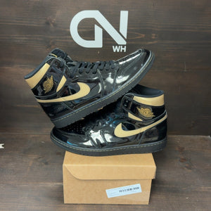 Jordan 1 Retro High Black Metallic Gold (2020) Size 13 (Pre-Owned) - Image 1