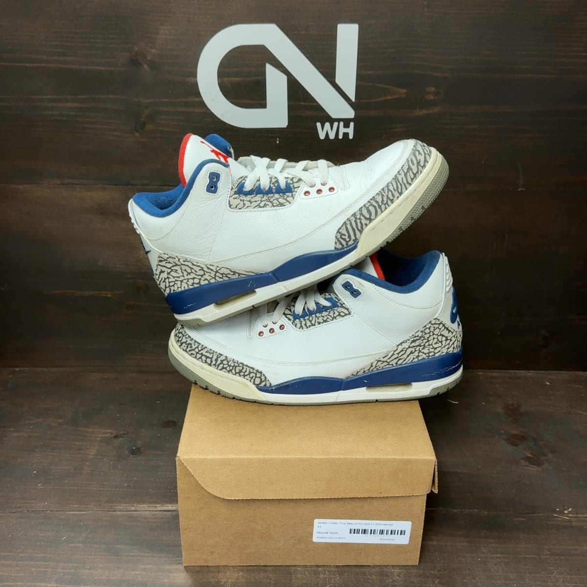 Jordan 3 Retro True Blue (2016) Size 11 (Pre-Owned) - front