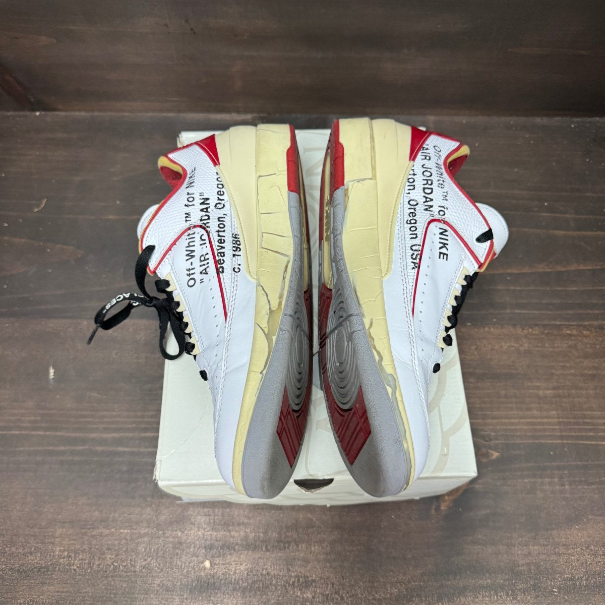 Jordan 2 Retro Low SP Off-White White Red Size 11 (Pre-Owned) - Image 4