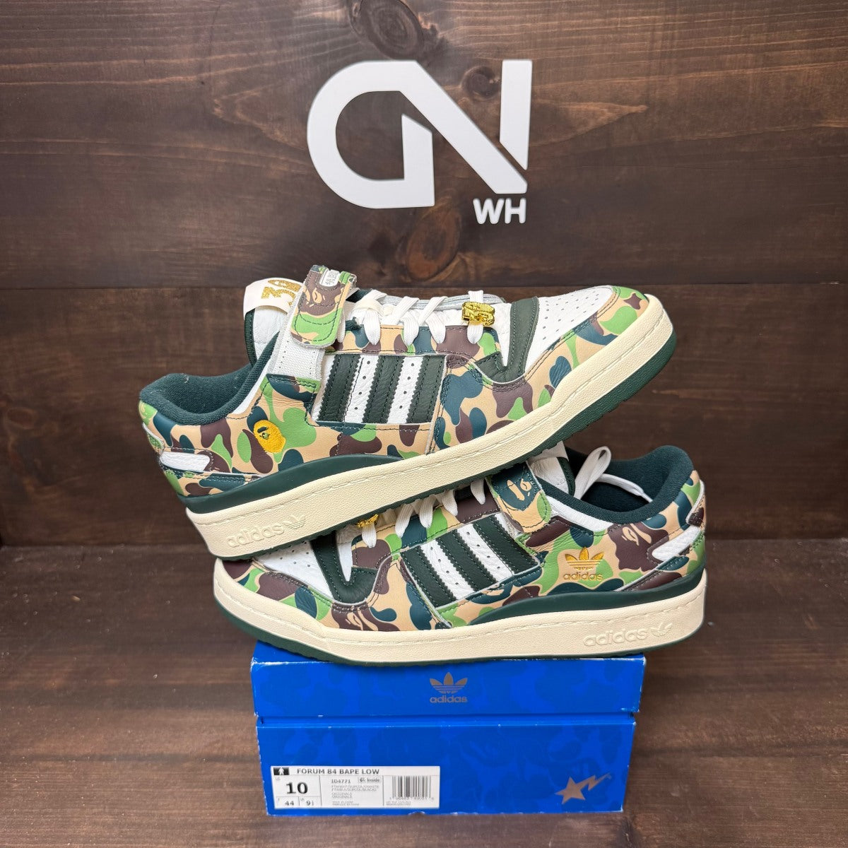 adidas Forum 84 Low Bape 30th Anniversary Green Camo - Image 1