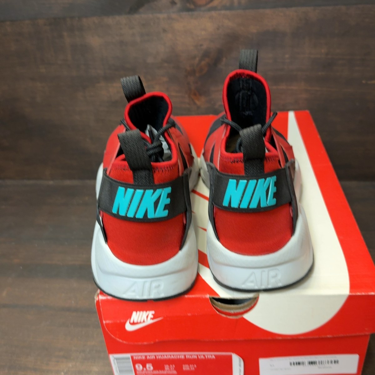 Nike Air Huarache Run Ultra Habanero Red White-White-Black Size 9.5 (Pre-Owned) - Image 4