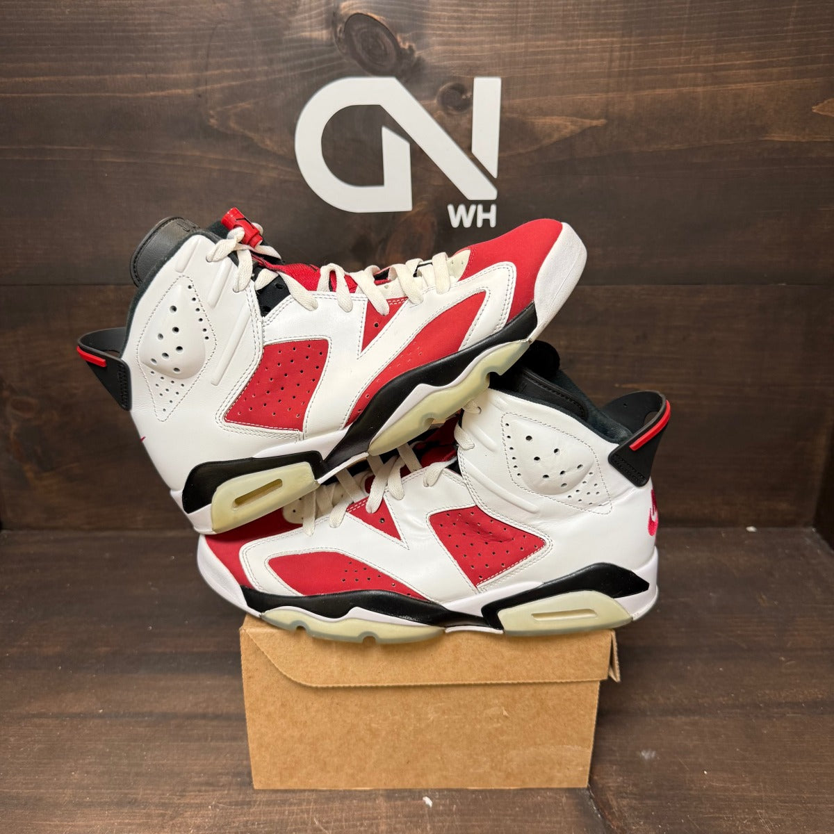 Jordan 6 Retro Carmine (2021) Size 9.5 (Pre-Owned) - Image 1