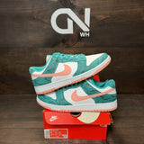 Nike Dunk Low Snakeskin Washed Teal Bleached Coral - Image 1