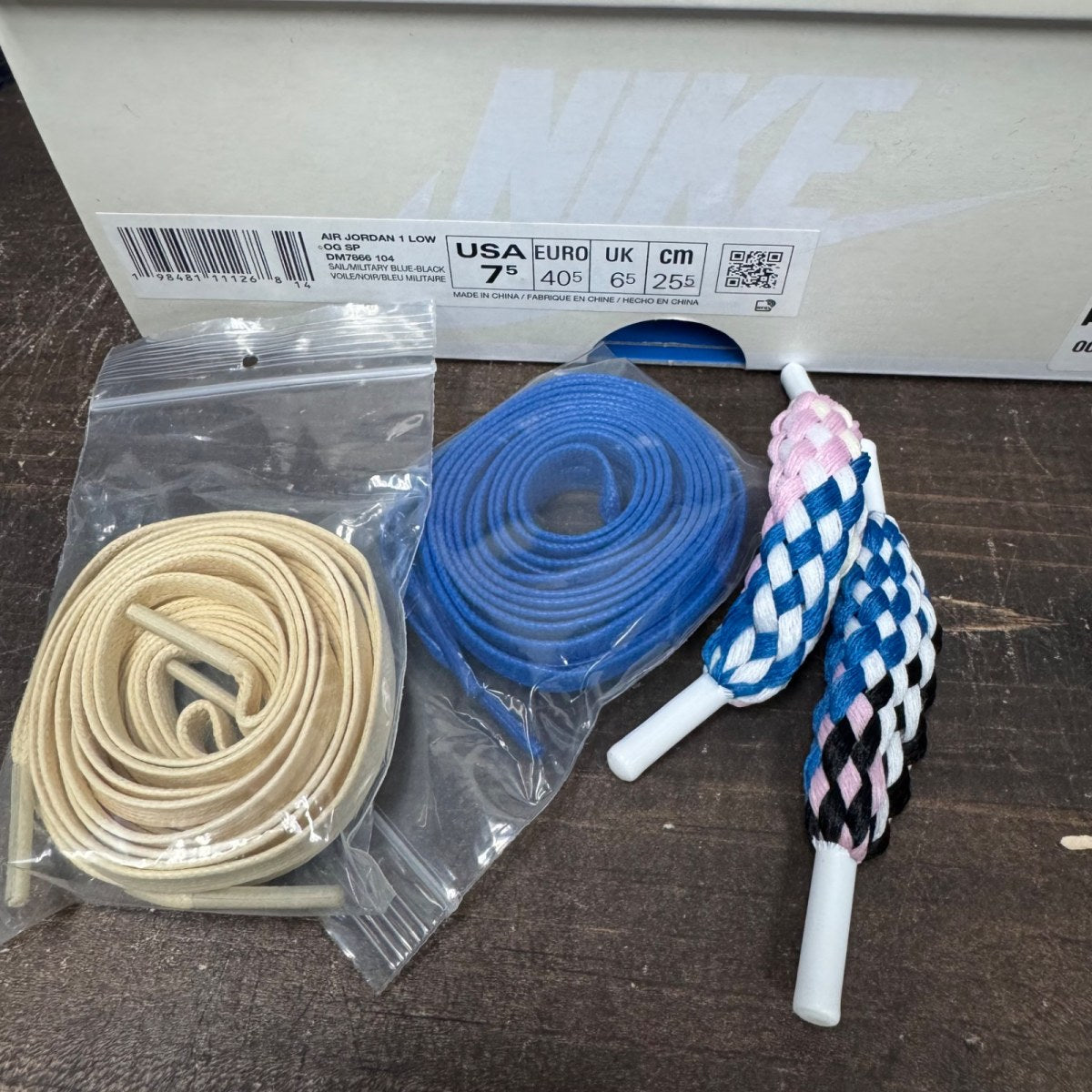 Jordan 1 Retro Low OG SP Fragment x Travis Scott Sail Military Blue - Image 7