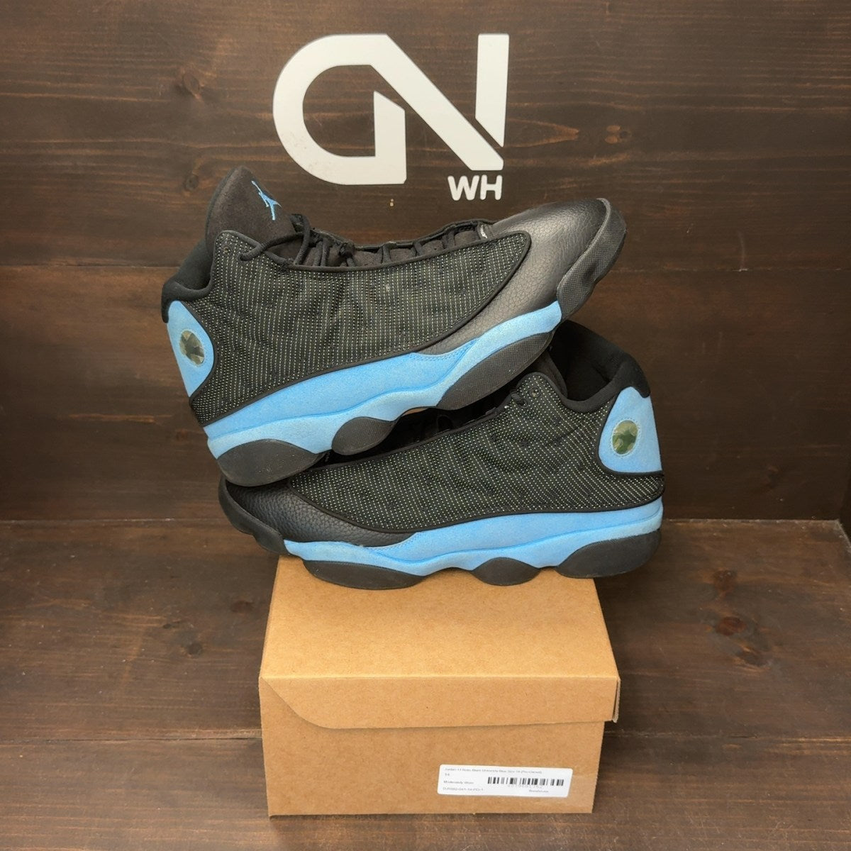 Jordan 13 Retro Black University Blue Size 14 (Pre-Owned) - Image 1