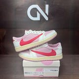 Jordan 1 Retro Low OG SP Travis Scott Sail Tropical Pink Size 7.5 (Pre-Owned) - front