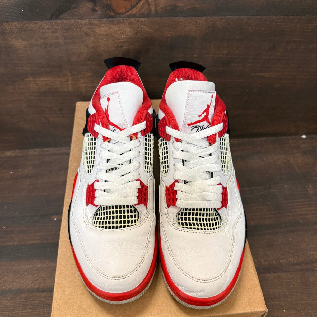 Jordan 4 Retro Fire Red (2020) Size 8.5 (Pre-Owned) - Image 3