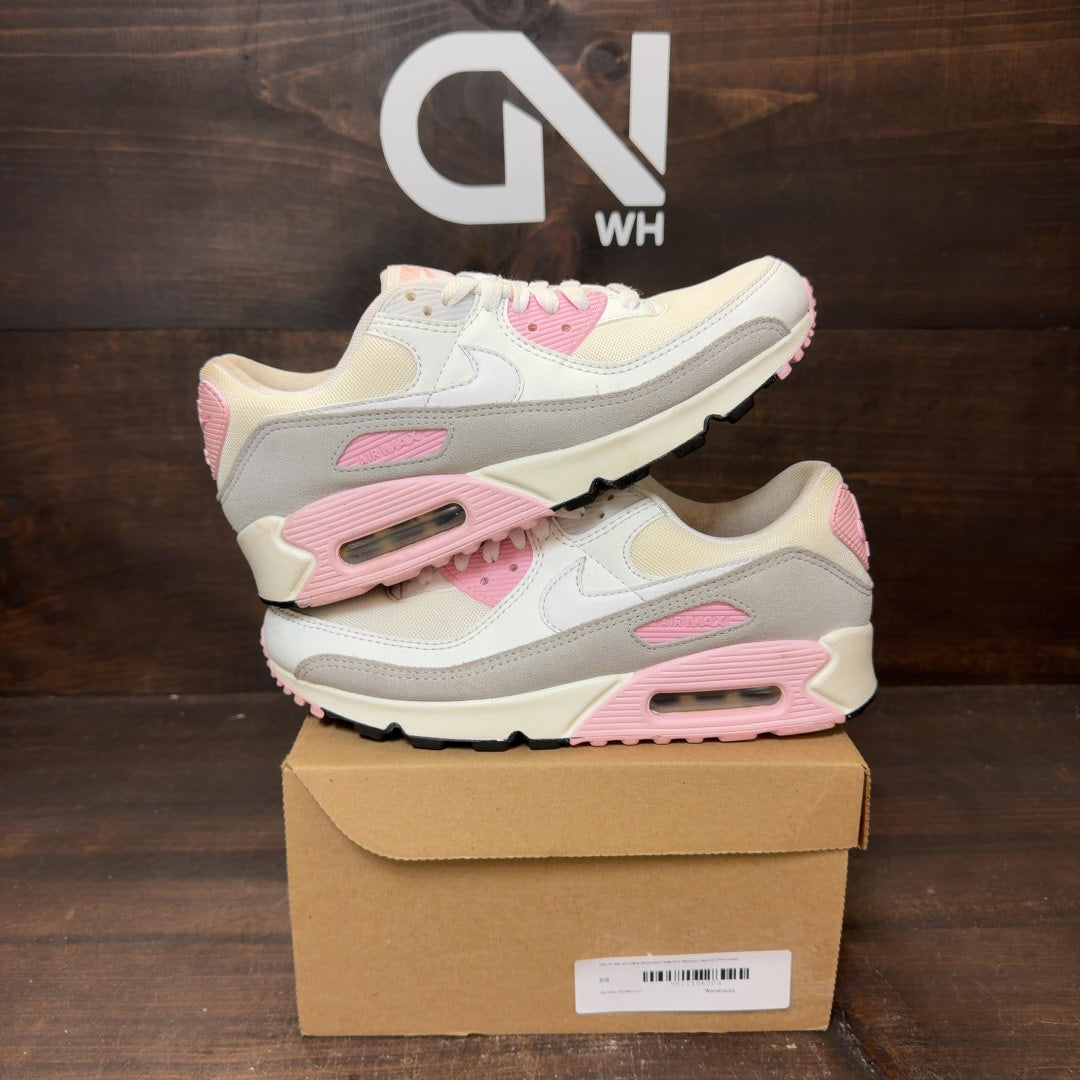 Nike Air Max 90 Athletic Department White Pink (Women's) Size 8W (Pre-Owned) - Image 1