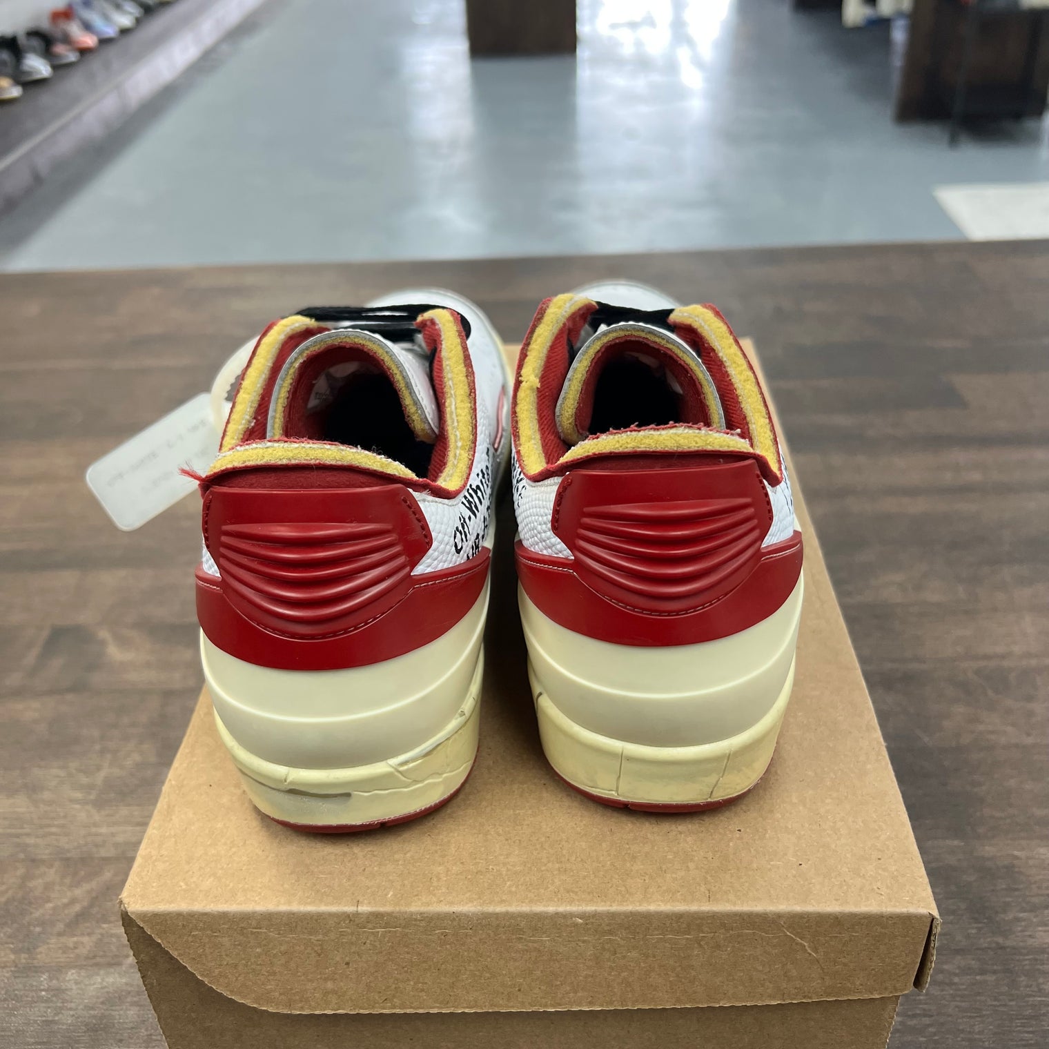 Off-White White Red Jordan 2 Low (USED, No box)