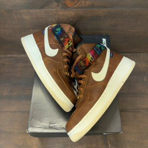 BKLYN BRED Nike Air Force 1 Mid Brown Nike ID Size 10.5 (Pre-Owned) - Image 2