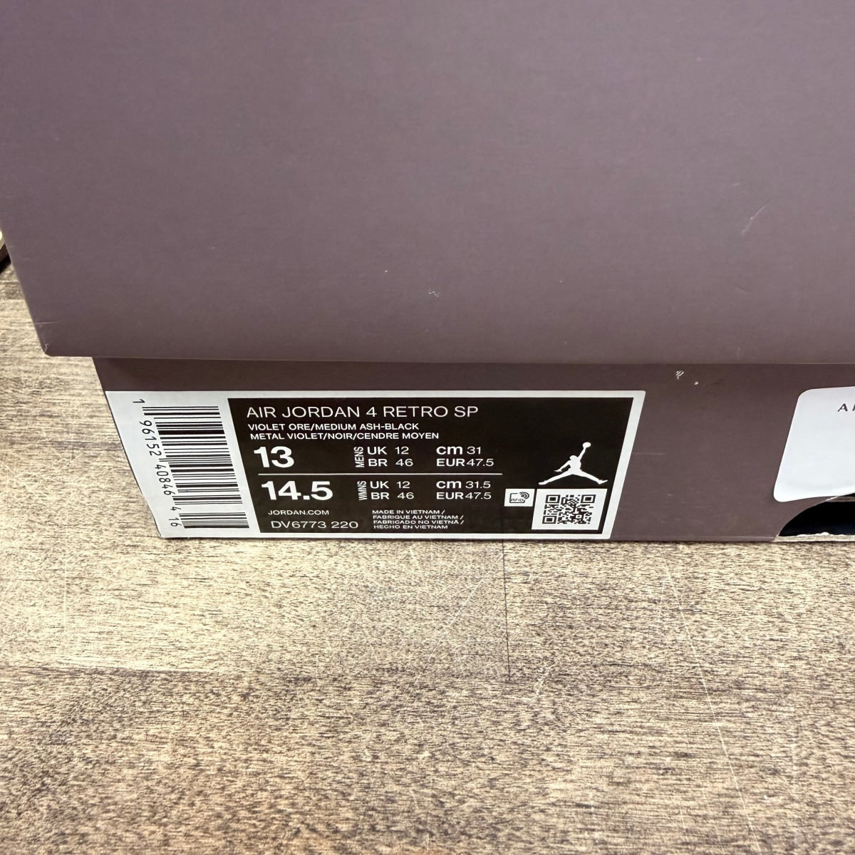 Jordan 4 Retro SP A Ma Maniére Violet Ore Size 13 (Pre-Owned) - Image 6