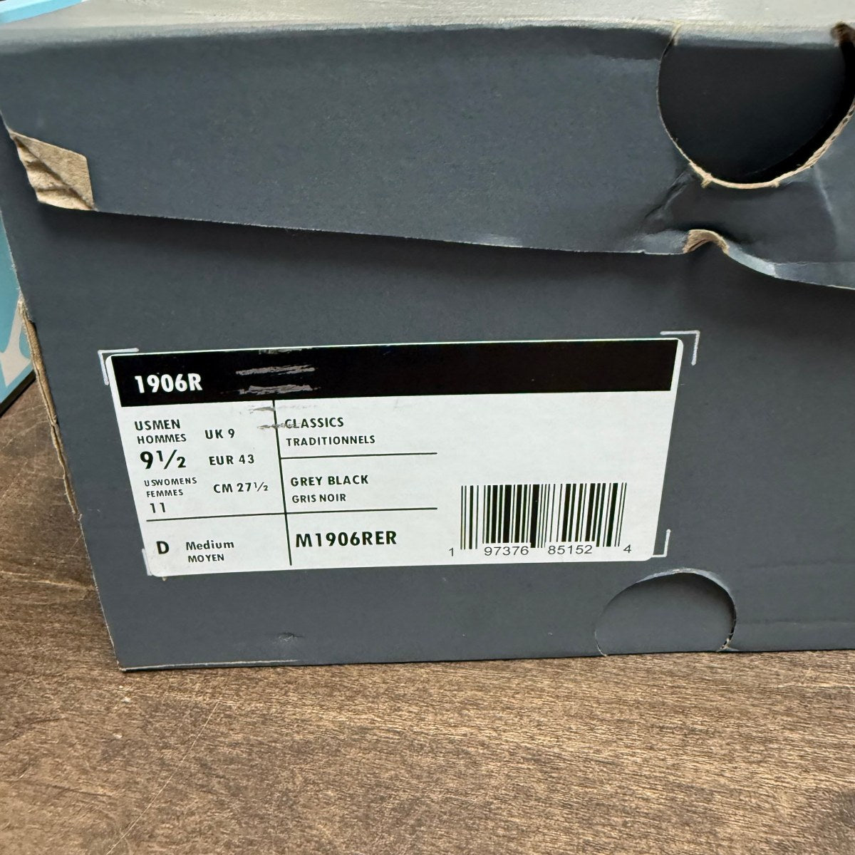 New Balance 1906R Silver Black Size 9.5 (Pre-Owned) - Image 6