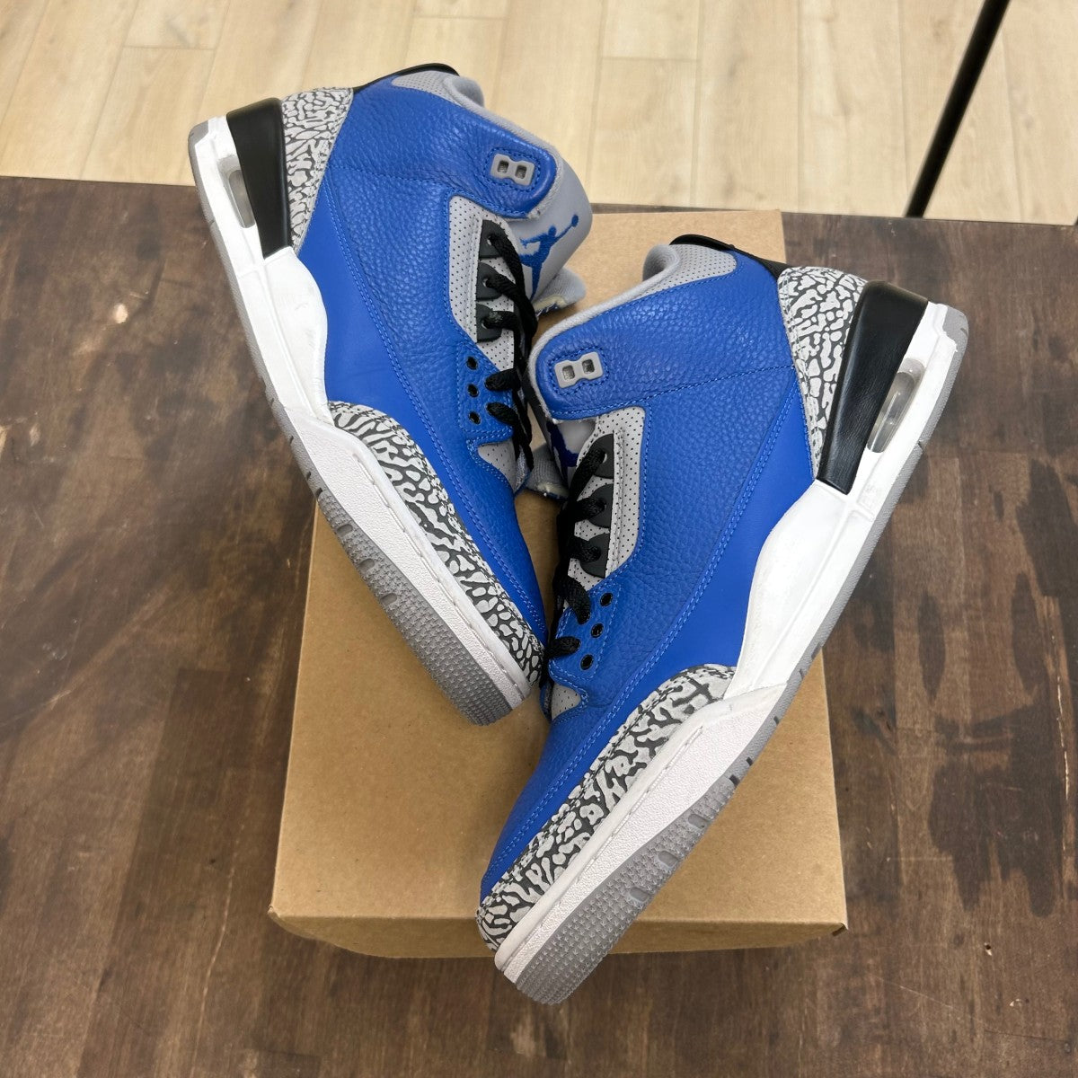 Jordan 3 Retro Varsity Royal Cement Size 13 (Pre-Owned) - Image 1