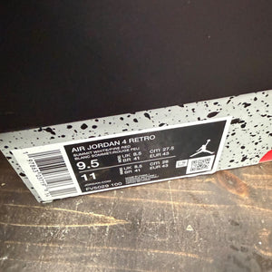 Jordan 4 Retro White Cement (2025) Size 9.5 (Pre-Owned) - aux