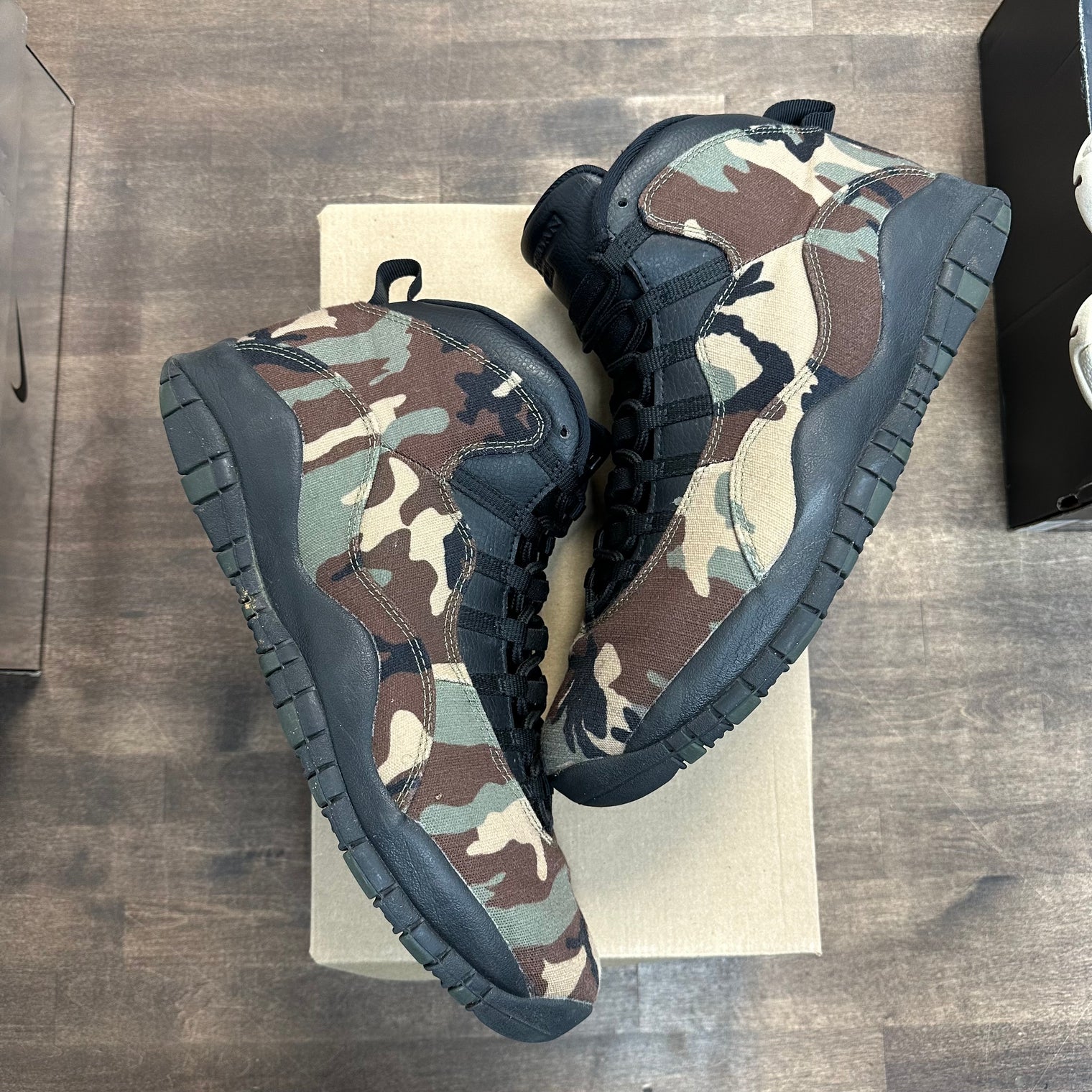 Jordan 10 Retro Woodland Camo (US 12) (USED, No Box)