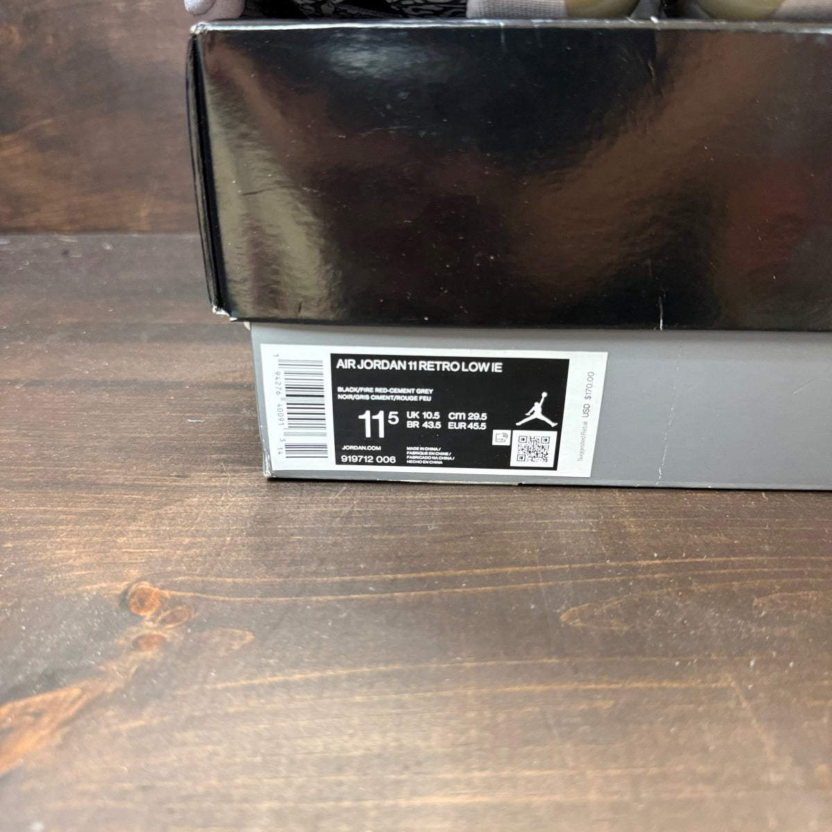 Jordan 11 Retro Low IE Black Cement - Image 6