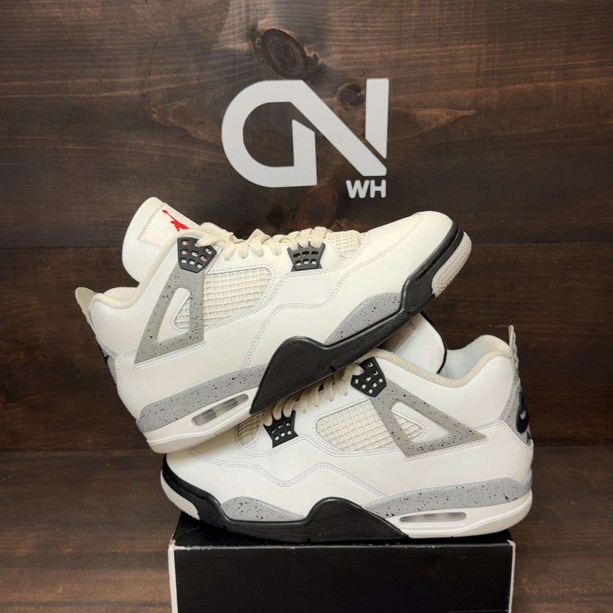 Jordan 4 Retro White Cement (2025) Size 10 (Pre-Owned) - Image 1