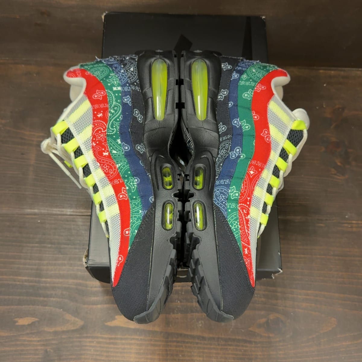Nike Air Max 95 OG Big Bubble Neon Paisley Bandana Size 15 (Pre-Owned) - aux