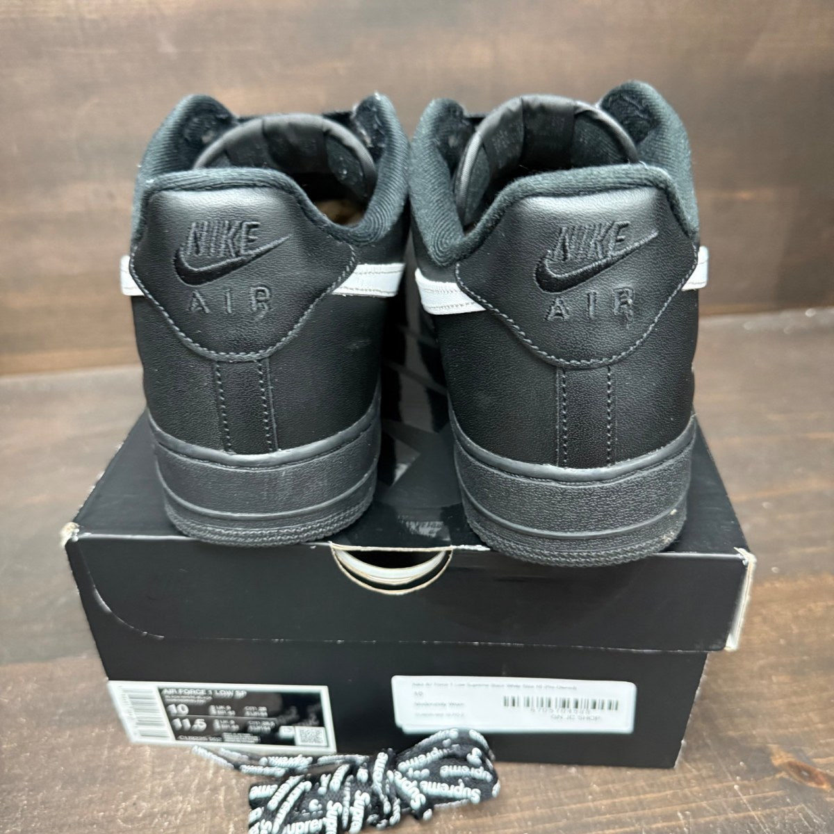 Nike Air Force 1 Low Supreme Black White - Image 5