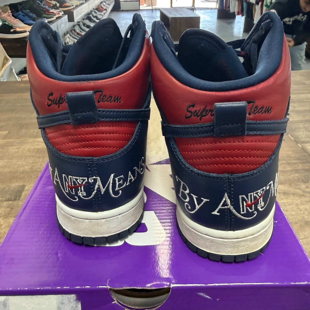 Nike SB Dunk High Supreme By Any Means Navy Size 8 (Pre-Owned) - Image 4