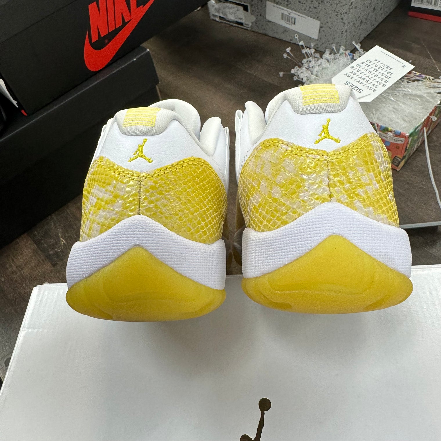 Yellow Snakeskin Jordan 11 Low (W) (USED)