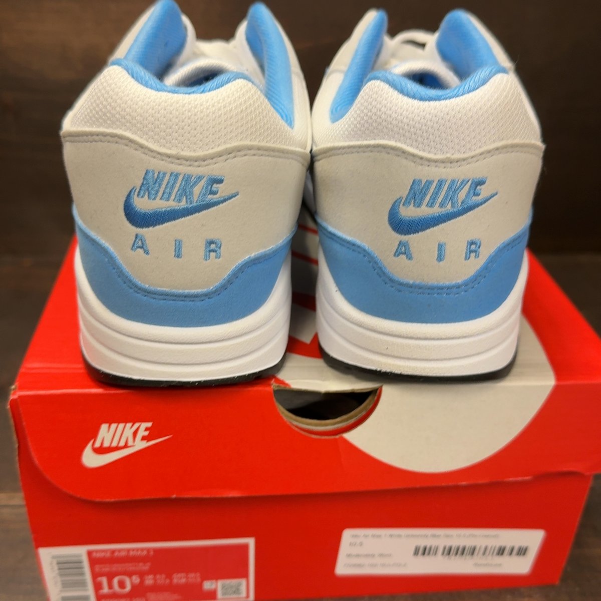 Nike Air Max 1 White University Blue Size 10.5 (Pre-Owned) - aux