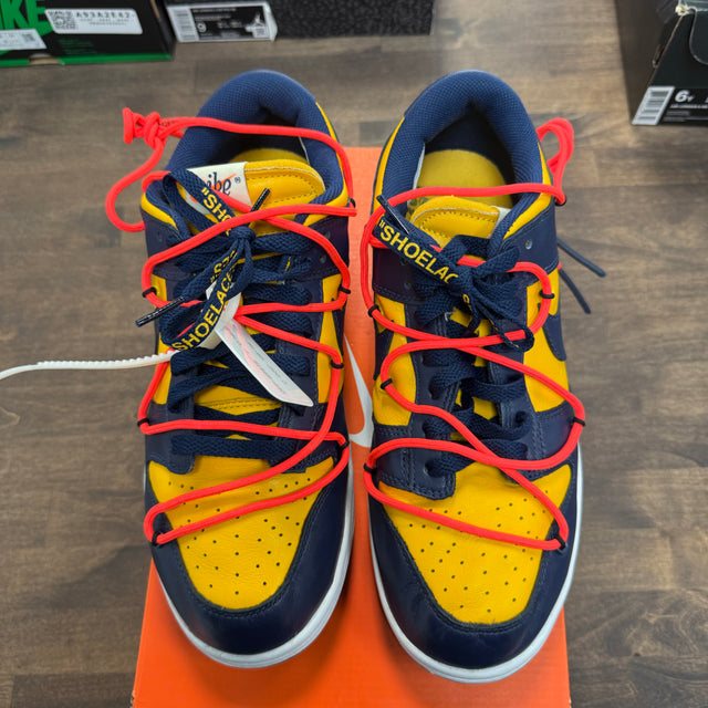 University Gold Off-White Nike Dunk Low (USED,No Box)