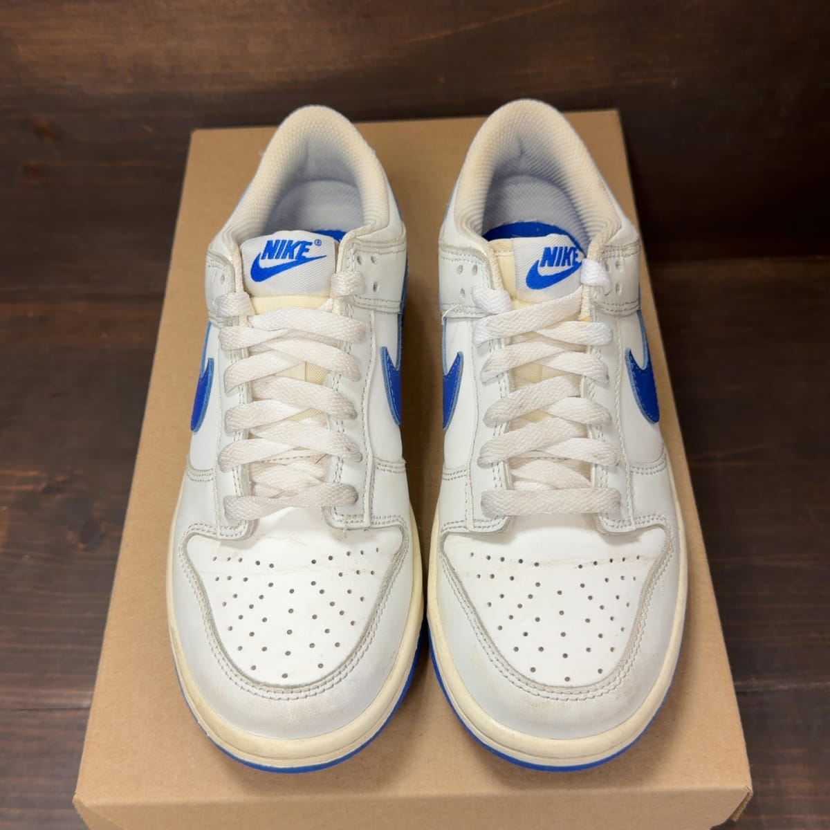 Nike Dunk Low Summit White Hyper Royal (GS) Size 5Y (Pre-Owned) - tag