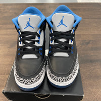 (GS) Sport Blue Jordan 3 (USED)