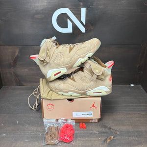 Jordan 6 Retro Travis Scott British Khaki Size 8.5 (Pre-Owned) - Image 1