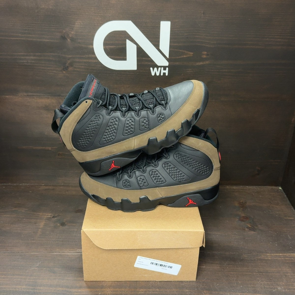 Jordan 9 Retro Olive (2024) Size 9.5 (Pre-Owned) - Image 1
