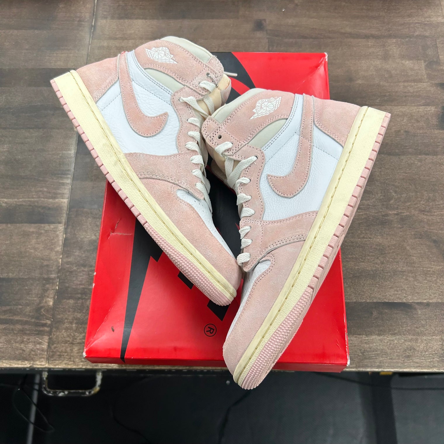 Washed Pink Jordan 1 Retro High OG (W) (USED)
