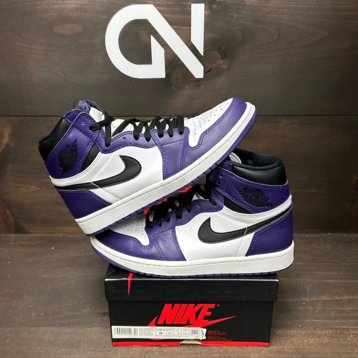 Jordan 1 Retro High Court Purple White - Image 1