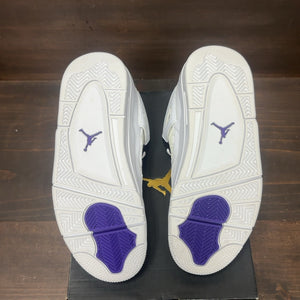 Jordan 4 Retro Metallic Purple (GS) Size 5Y (Pre-Owned)