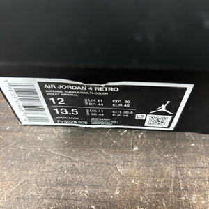 Jordan 4 Retro Lakers Size 12 (Pre-Owned) - aux