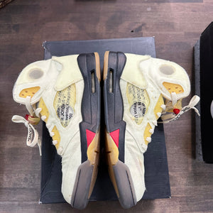 Jordan Off-White Sail Jordan 5 Retro (USED) Size 11 (Pre-Owned) - Image 3