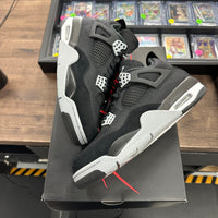 Black Canvas Jordan 4 (Lightly Worn)