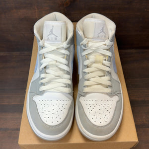 Jordan 1 Mid Wolf Grey Aluminum (Women's) Size 7W (Pre-Owned) - Image 3