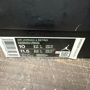 Jordan 4 Retro Black Cat (2020) Size 10 (Pre-Owned) - aux